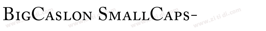 BigCaslon SmallCaps字体转换
